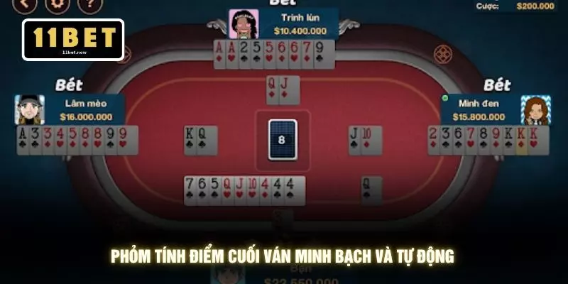 Phỏm tính điểm cuối ván minh bạch và tự động